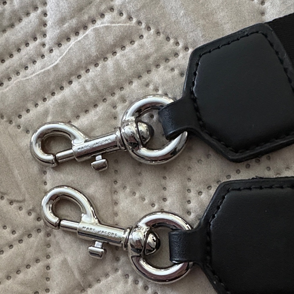 Marc Jacobs Black Shoulder Strap with Silver Accents